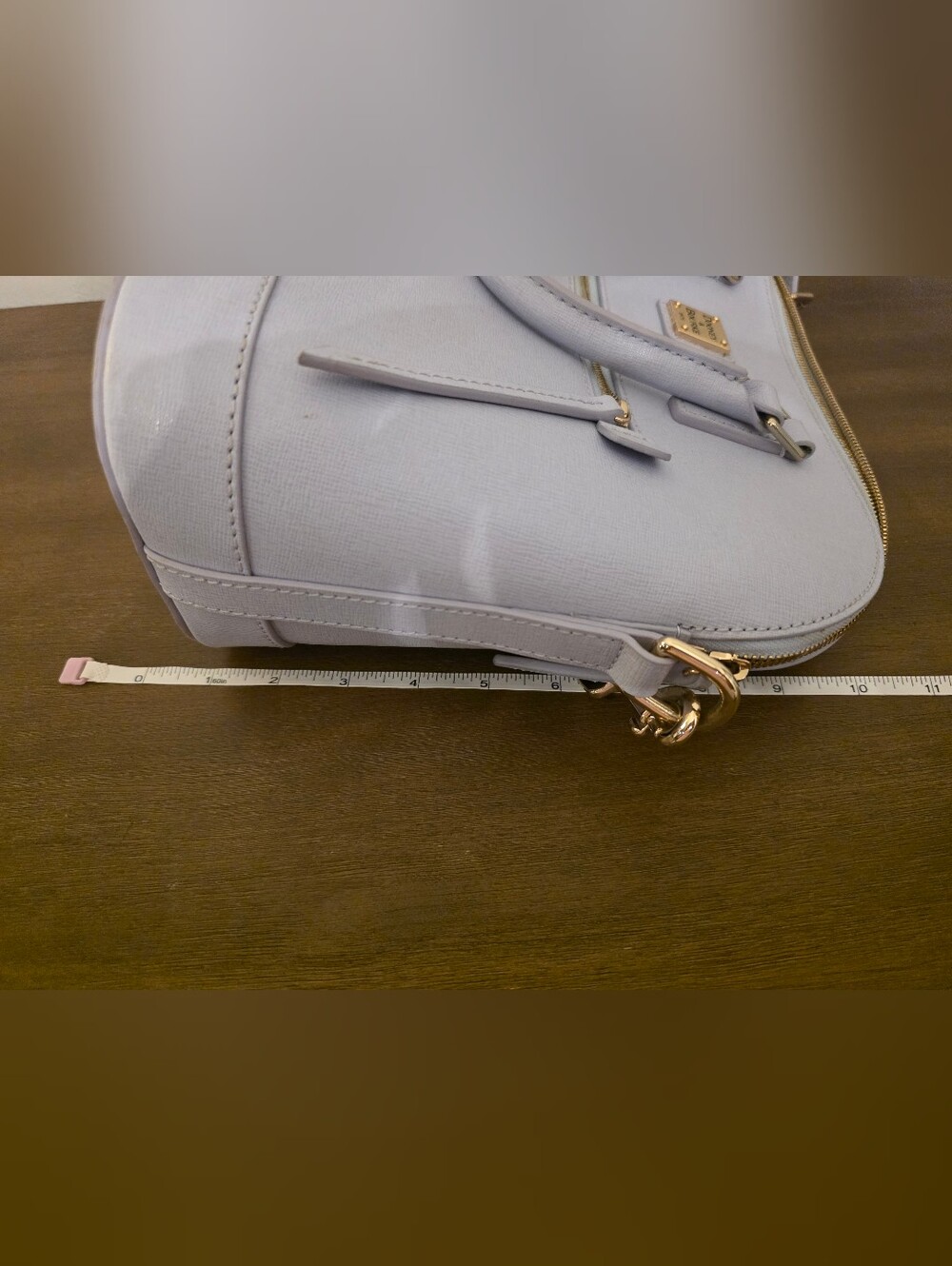 Dooney & Bourke Light Blue Saffiano Dome Satchel - Picture 9 of 13